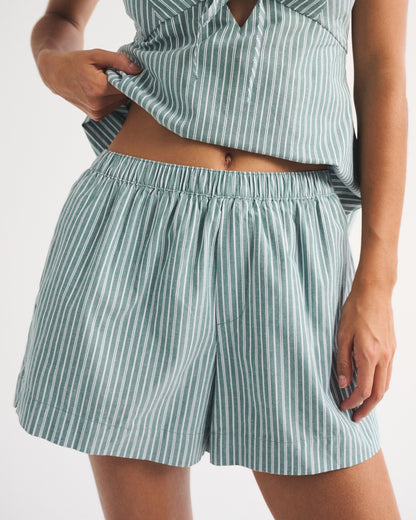 Abercrombie High Rise Poplin Pull-On Short