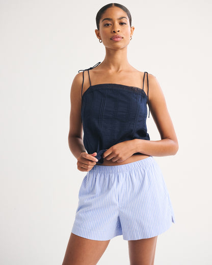 Abercrombie High Rise Poplin Pull-On Short