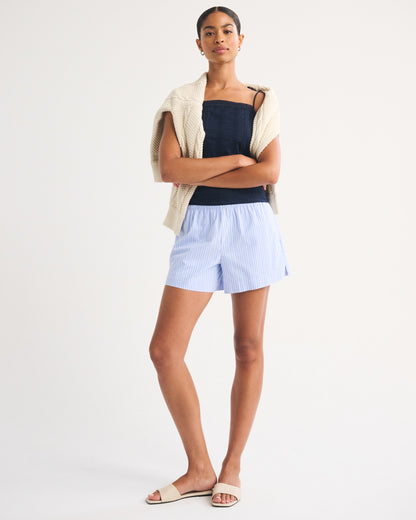 Abercrombie High Rise Poplin Pull-On Short