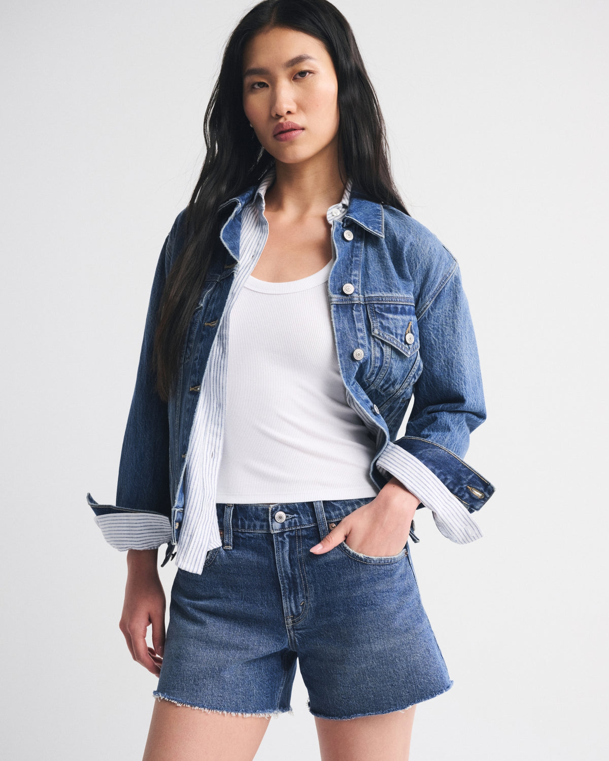 Abercrombie Mid Rise A-Line Short