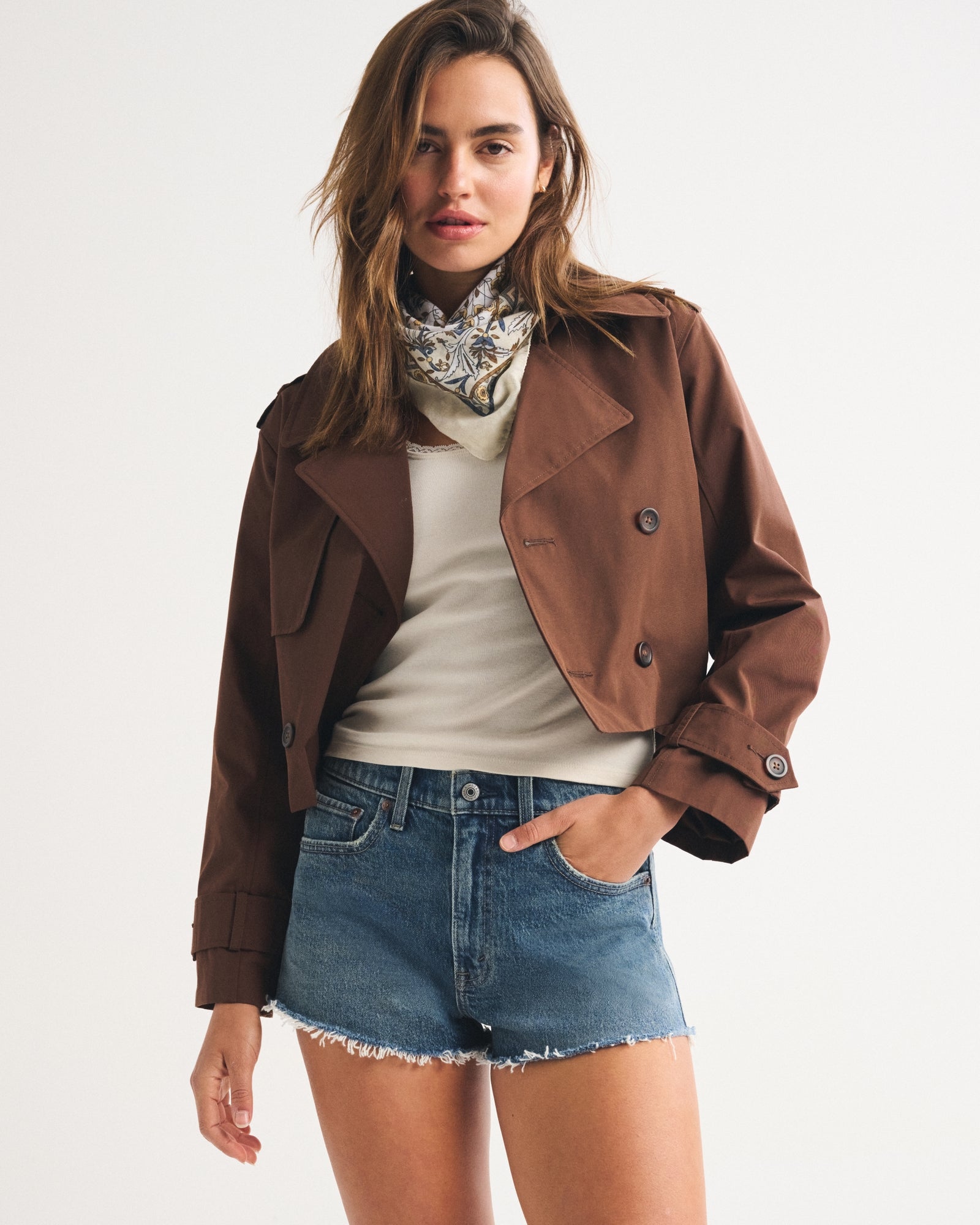 Abercrombie High Rise Denim Micro Short