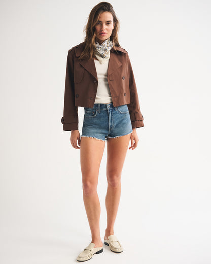 Abercrombie High Rise Denim Micro Short