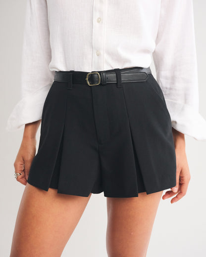Abercrombie High Rise Pleated Short