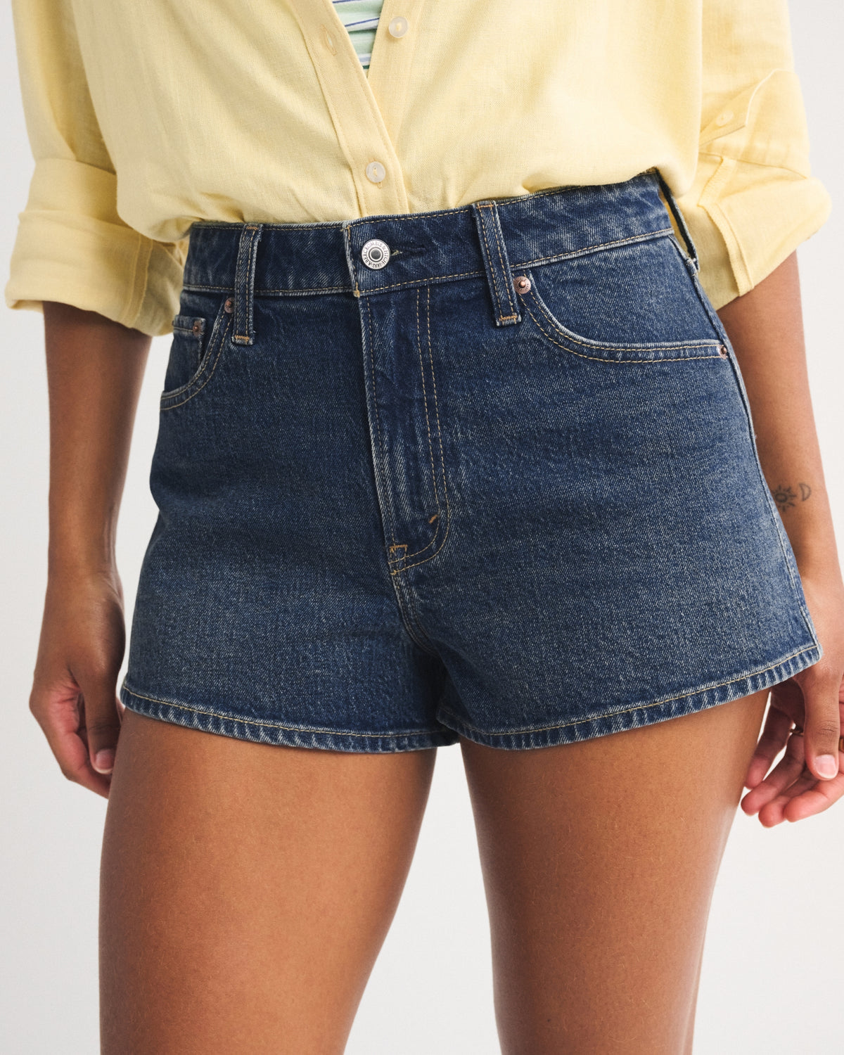 Abercrombie Curve Love High Rise Denim Micro Short