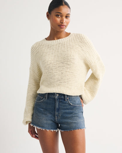 Abercrombie Curve Love High Rise Denim Micro Short