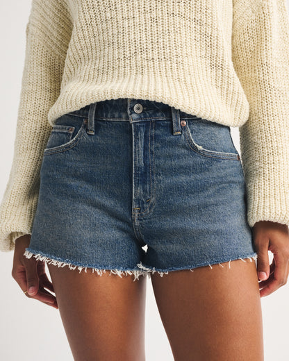 Abercrombie Curve Love High Rise Denim Micro Short