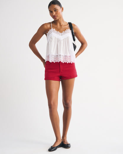 Abercrombie Curve Love High Rise Denim Micro Short