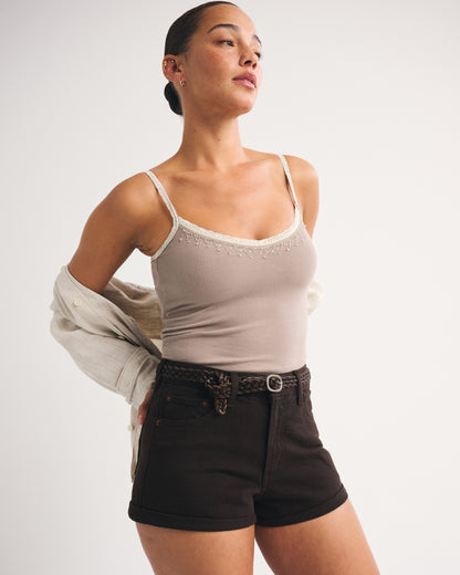 Abercrombie Curve Love High Rise Denim Micro Short