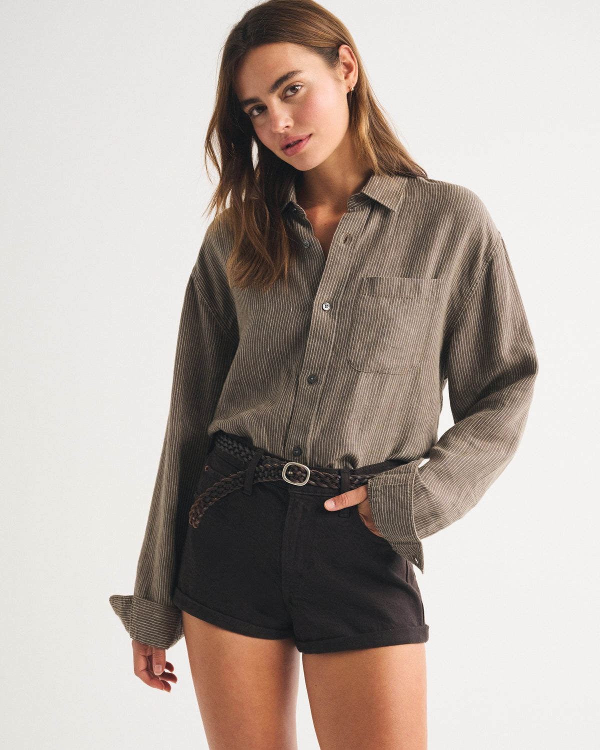 Abercrombie High Rise Denim Micro Short