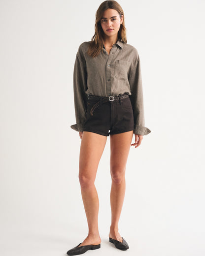 Abercrombie High Rise Denim Micro Short