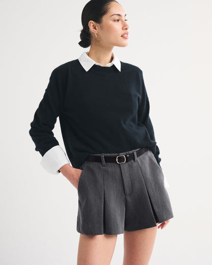 Abercrombie High Rise Pleated Short