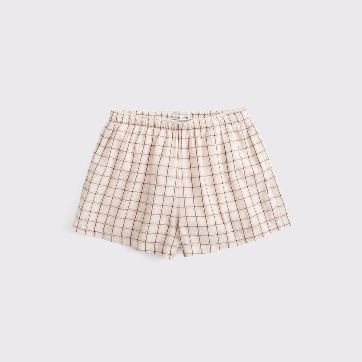 Abercrombie High Rise Seersucker Pull-On Short