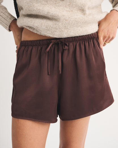 Abercrombie High Rise Satin Short