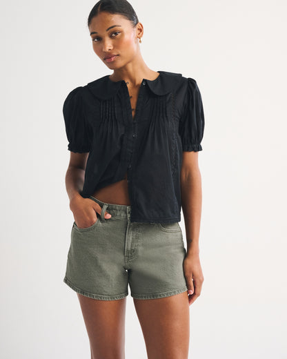 Abercrombie Curve Love Mid Rise A-Line Short