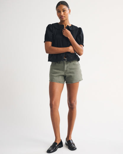 Abercrombie Curve Love Mid Rise A-Line Short