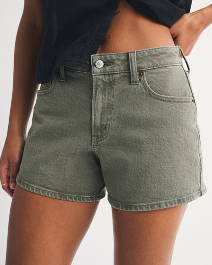 Abercrombie Curve Love Mid Rise A-Line Short