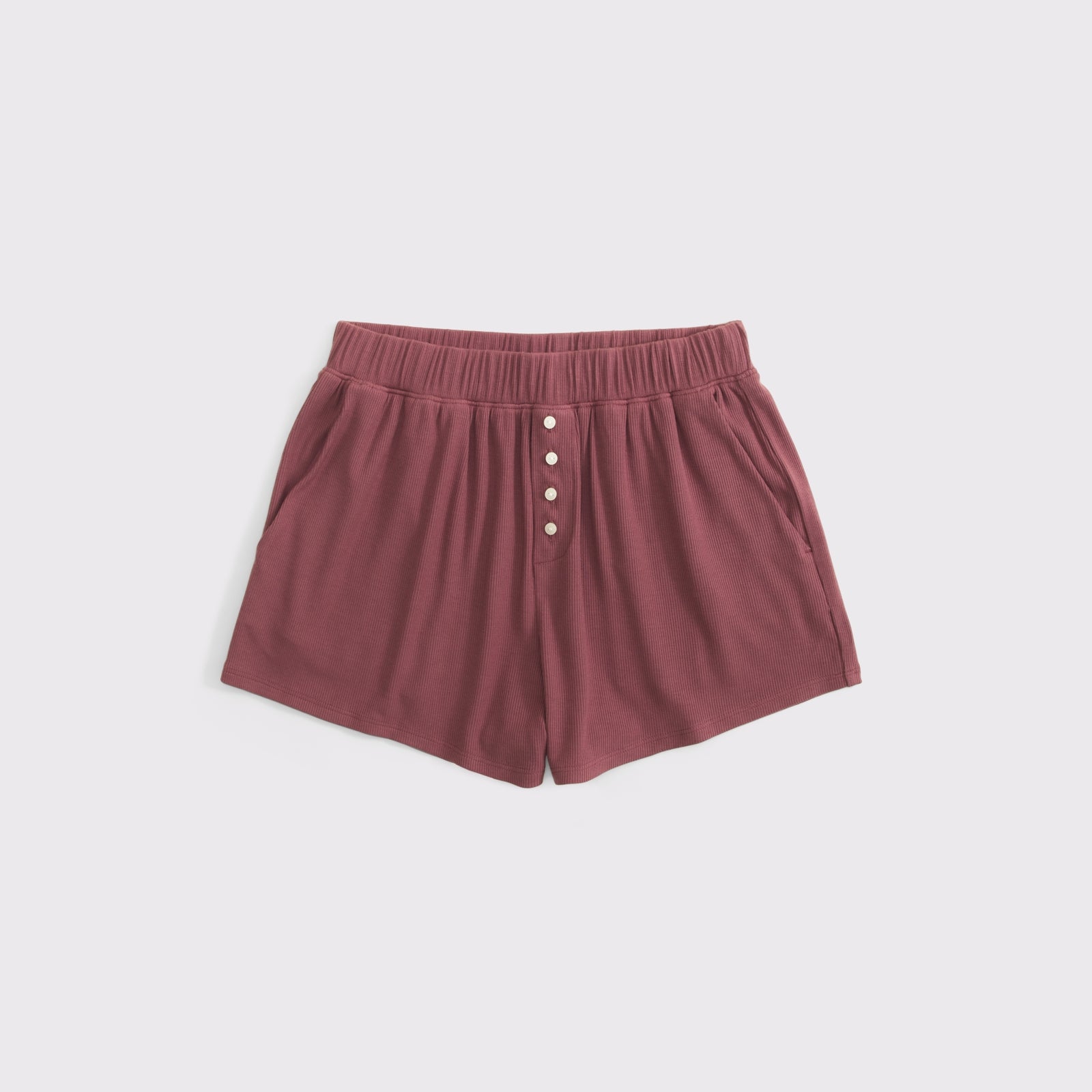 Abercrombie High Rise Ribbed Lounge Short