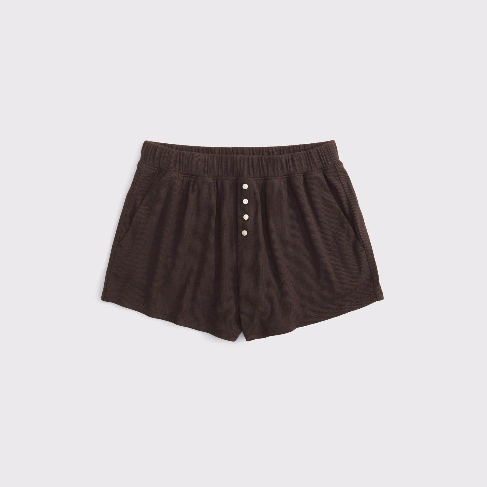 Abercrombie High Rise Ribbed Lounge Short