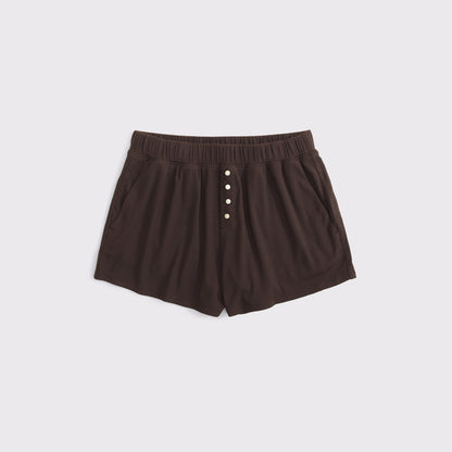Abercrombie High Rise Ribbed Lounge Short