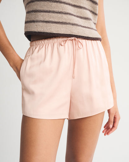 Abercrombie High Rise Satin Short
