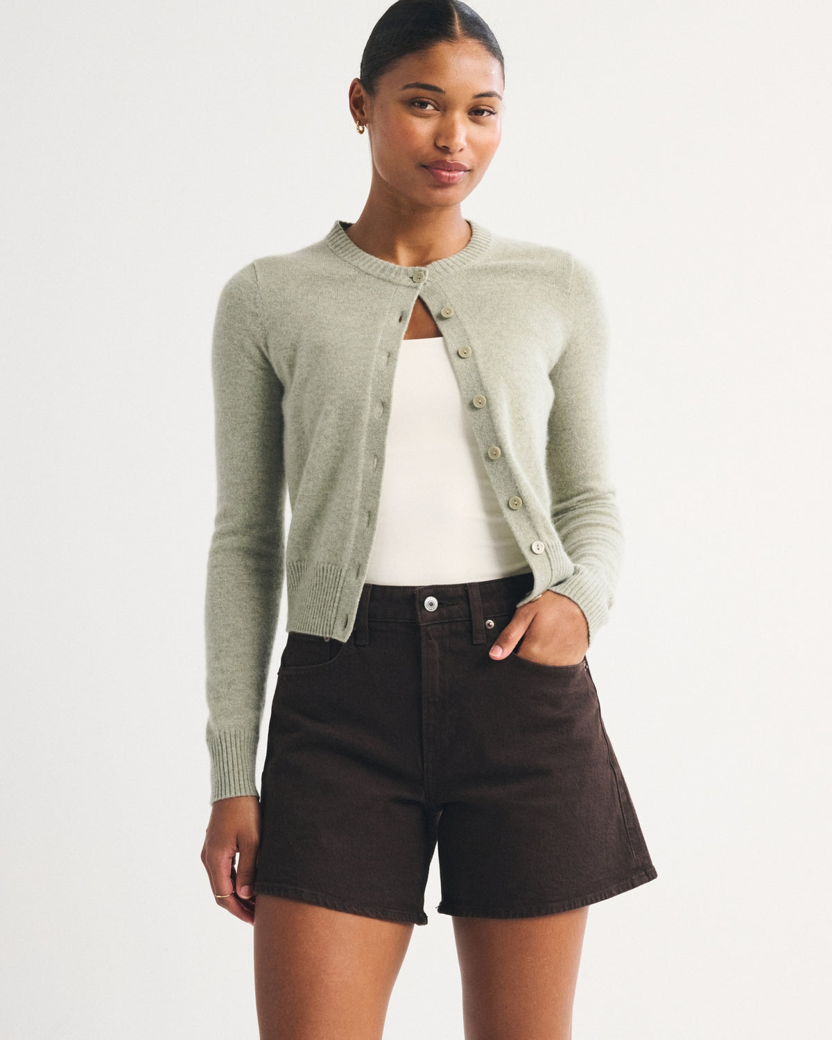 Abercrombie Curve Love High Rise Dad Short