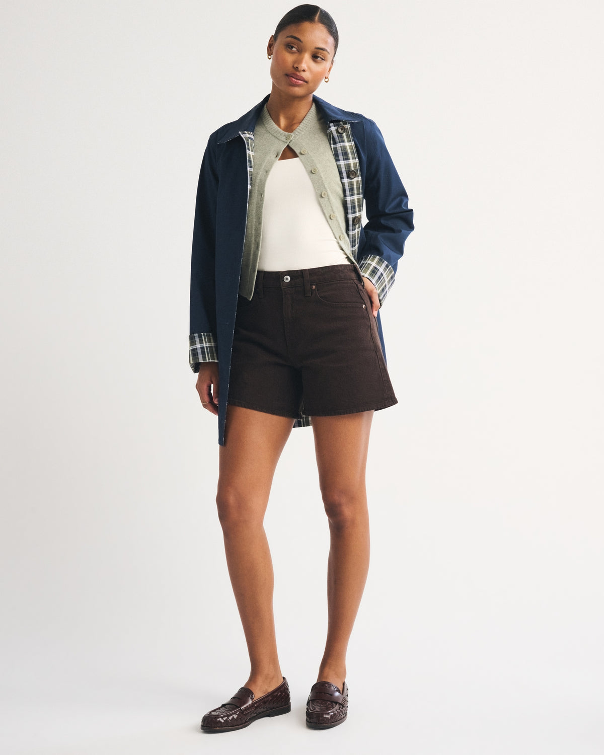 Abercrombie Curve Love High Rise Dad Short