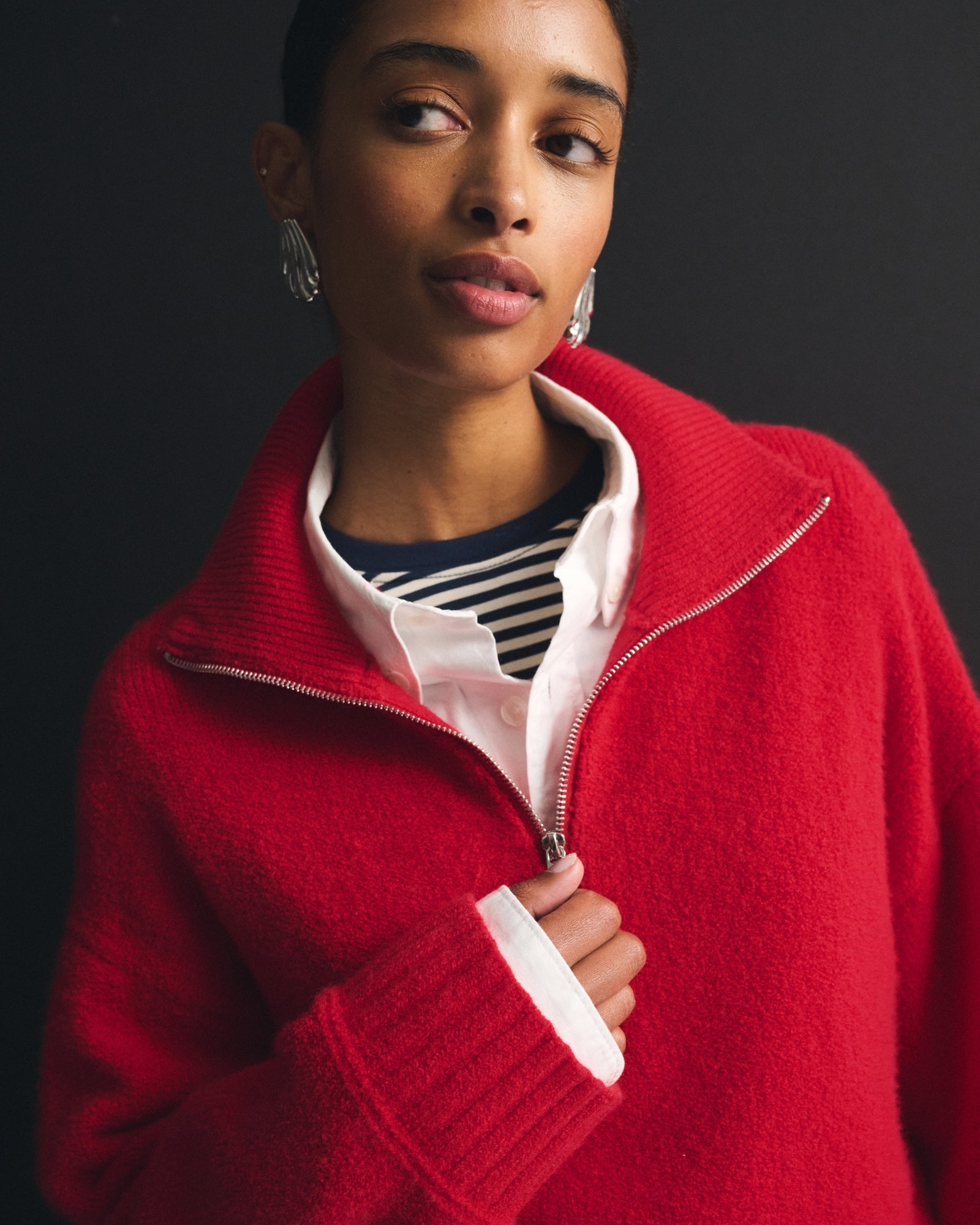 Abercrombie Merino Wool-Blend Half-Zip Sweater