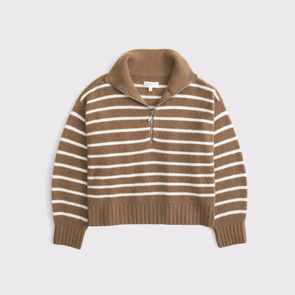 Abercrombie Merino Wool-Blend Half-Zip Sweater