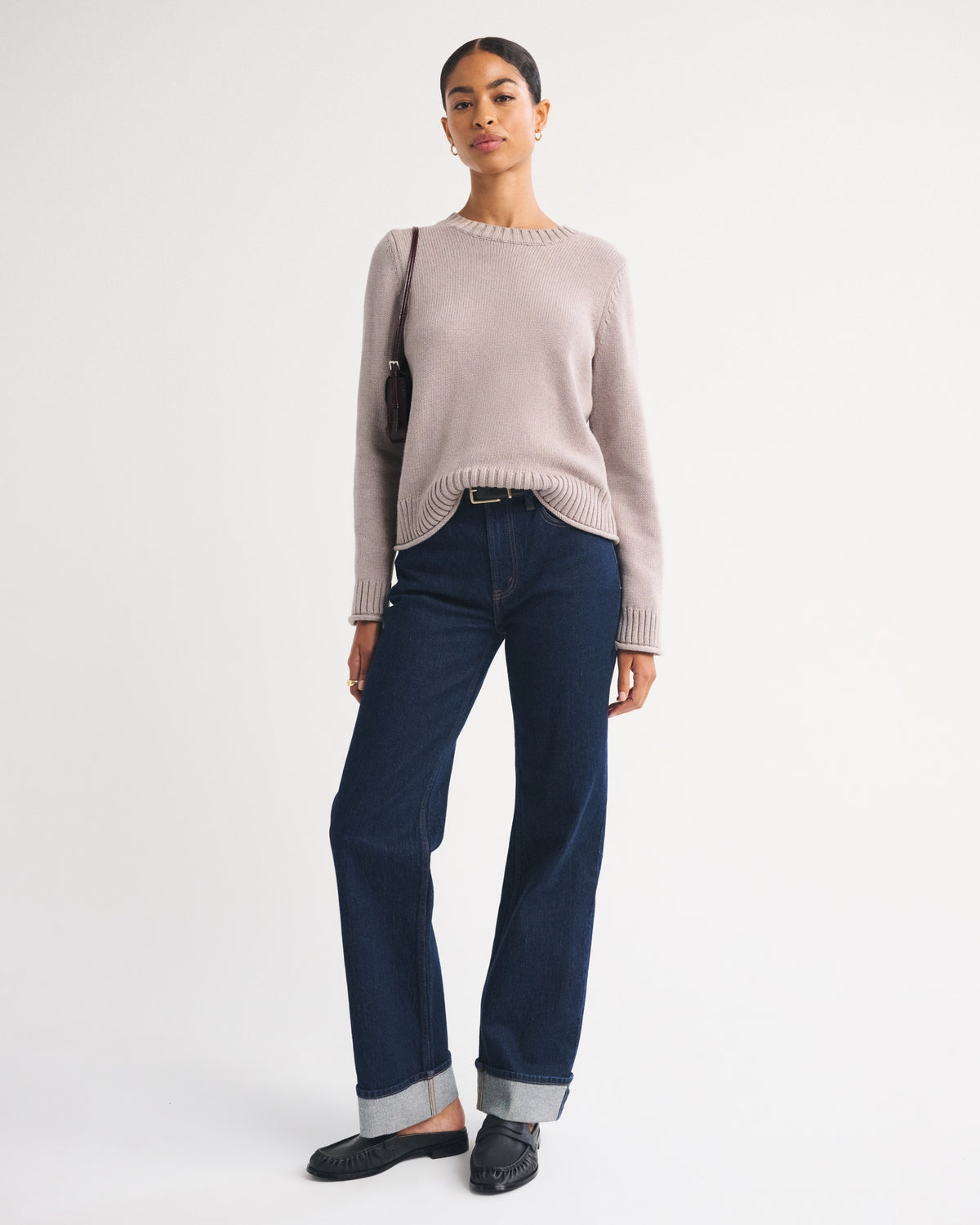 Abercrombie 100% Cotton A&F Madeline Crew Sweater