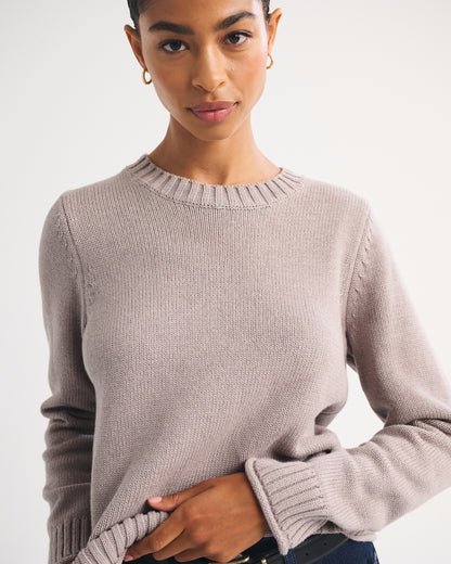 Abercrombie 100% Cotton A&F Madeline Crew Sweater