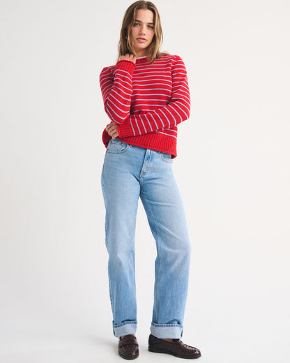 Abercrombie 100% Cotton A&F Madeline Crew Sweater