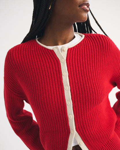 Abercrombie 100% Cotton Roll Neck Cardigan