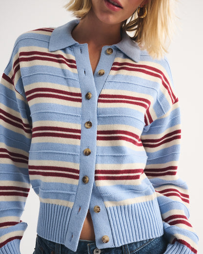 Abercrombie 100% Cotton Collared Cardigan