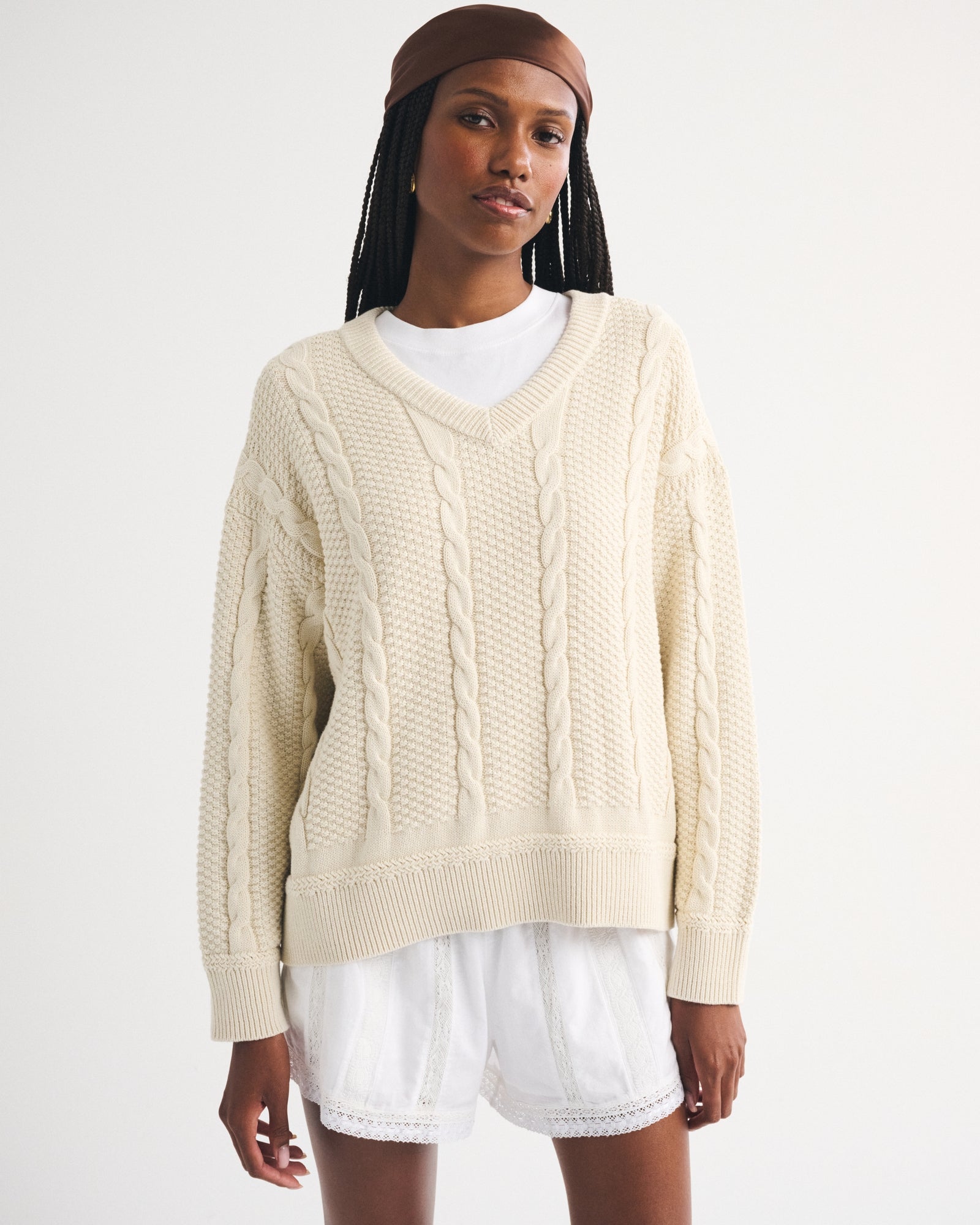 Abercrombie 100% Cotton Dad V-Neck Sweater