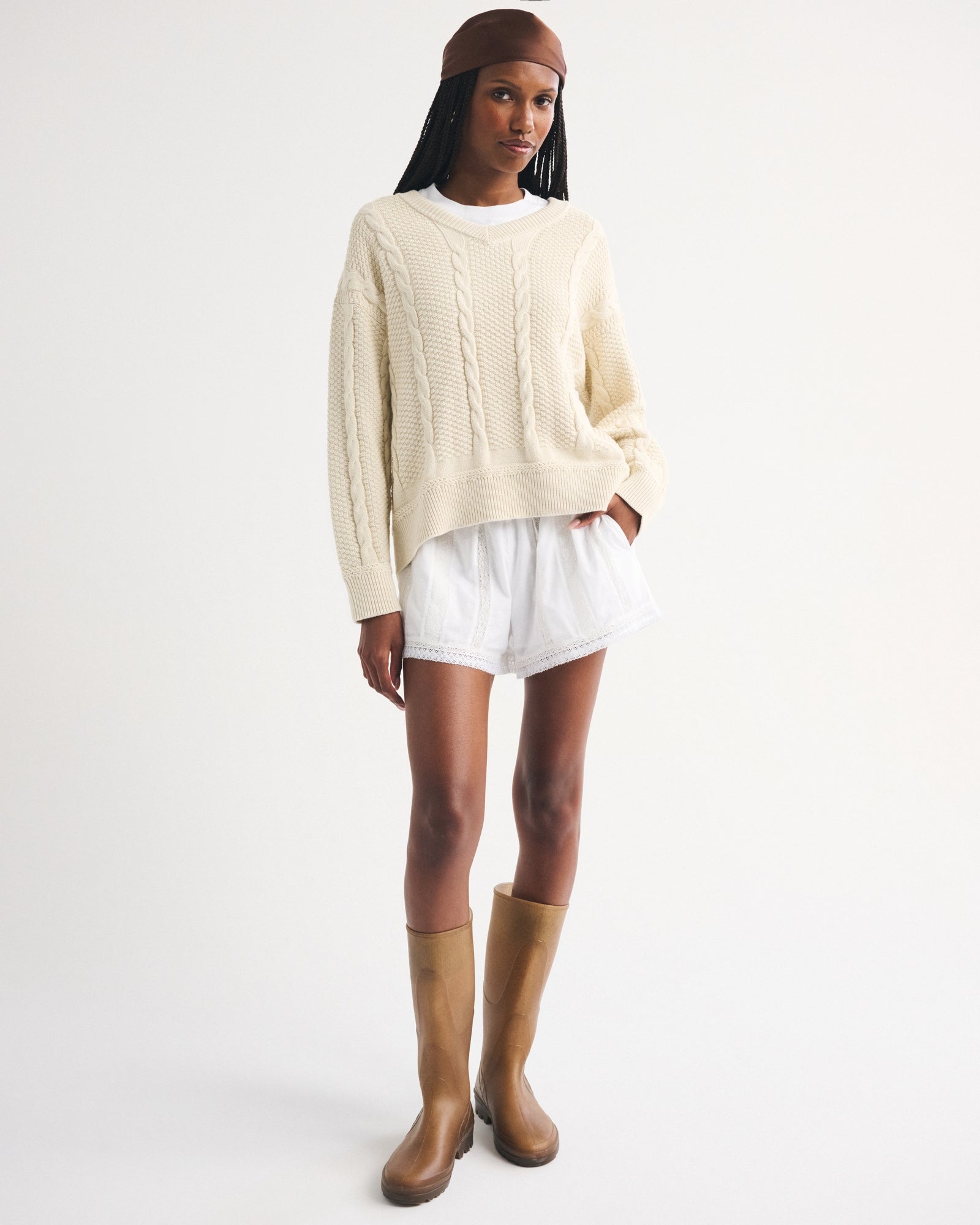 Abercrombie 100% Cotton Dad V-Neck Sweater