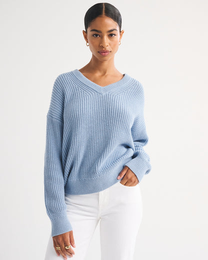 Abercrombie 100% Cotton Dad V-Neck Sweater