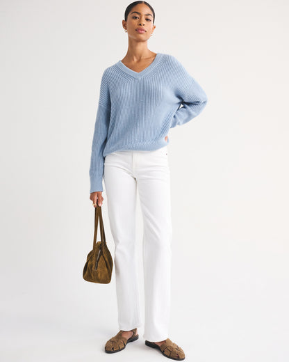 Abercrombie 100% Cotton Dad V-Neck Sweater