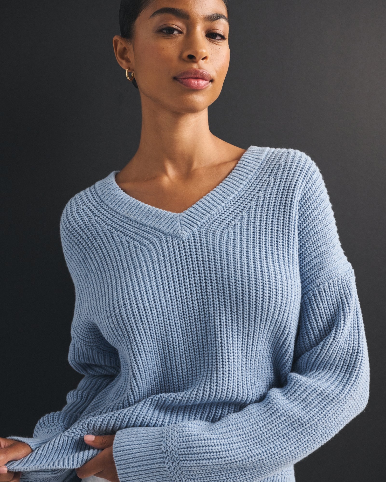 Abercrombie 100% Cotton Dad V-Neck Sweater
