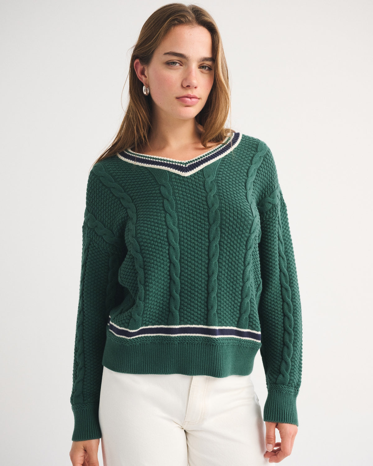 Abercrombie 100% Cotton Dad V-Neck Sweater