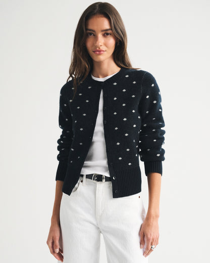 Abercrombie 100% Merino Wool Banded Crew Cardigan