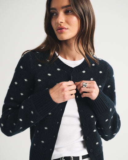 Abercrombie 100% Merino Wool Banded Crew Cardigan