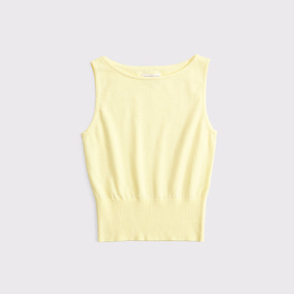 Abercrombie Cotton-Cashmere Blend Banded Shell Sweater