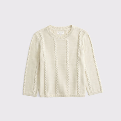 Abercrombie 100% Cotton 3/4 Sleeve Cable-Knit Sweater