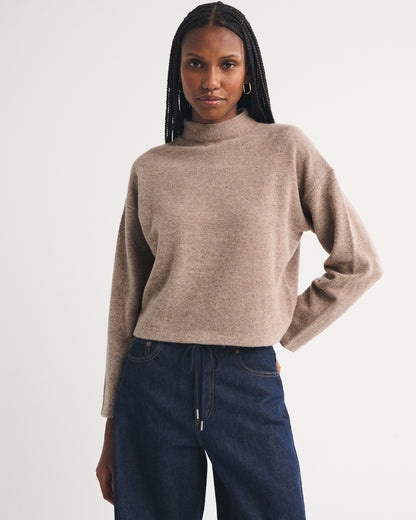 Abercrombie 100% Merino Wool Easy Mock Neck Sweater