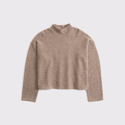 Abercrombie 100% Merino Wool Easy Mock Neck Sweater