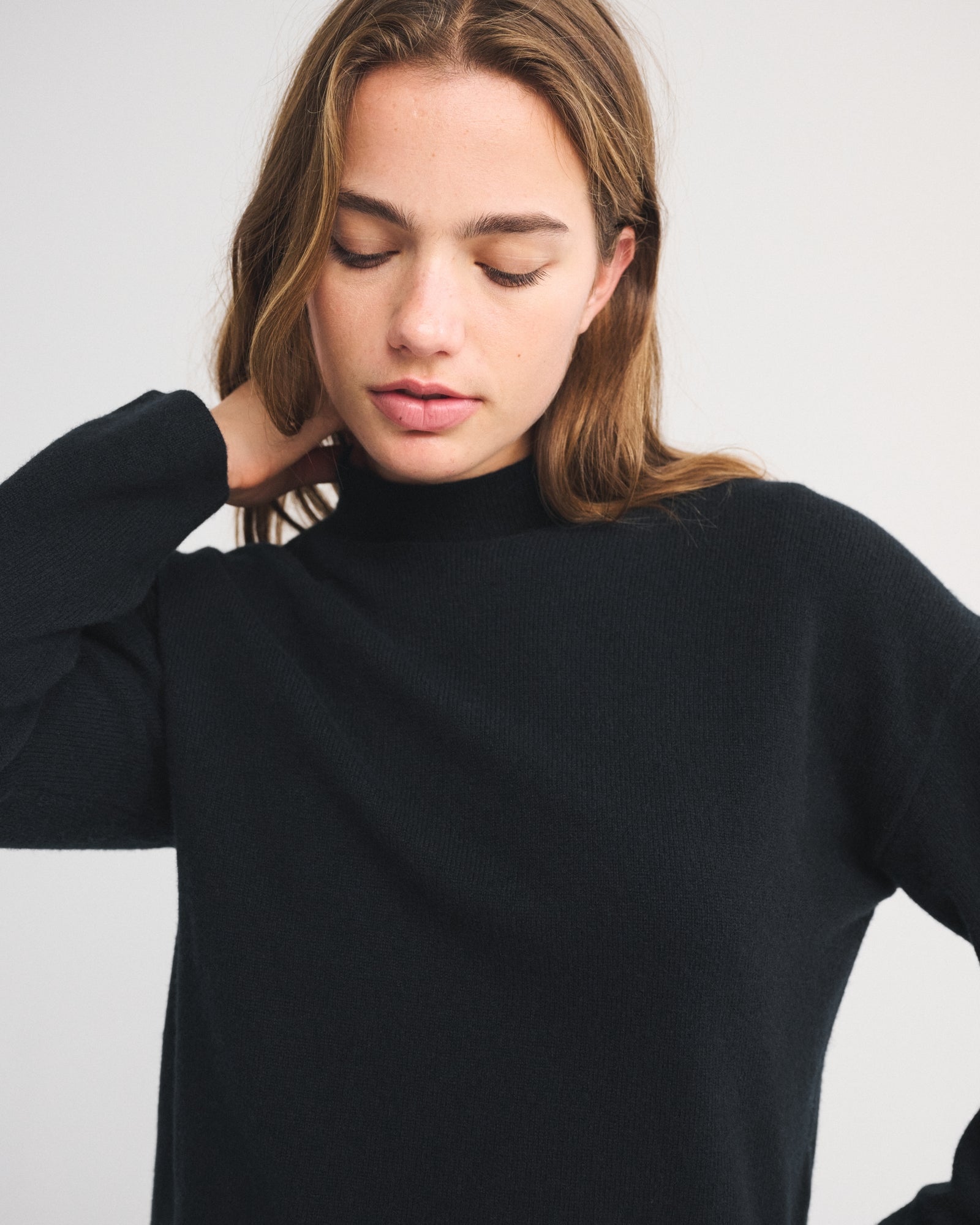 Abercrombie 100% Merino Wool Easy Mock Neck Sweater