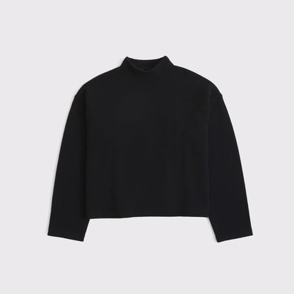 Abercrombie 100% Merino Wool Easy Mock Neck Sweater