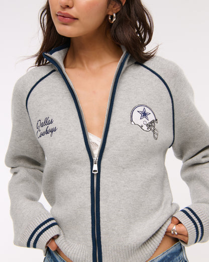 Abercrombie Kansas City Chiefs Mockneck Zipper Cardigan