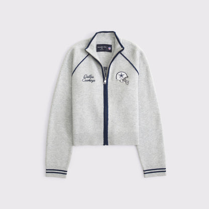 Abercrombie Kansas City Chiefs Mockneck Zipper Cardigan