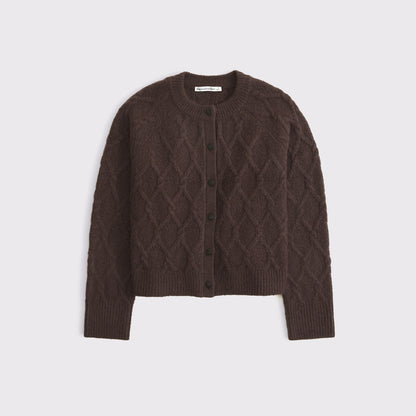 Abercrombie Cable-Knit Crew Cardigan